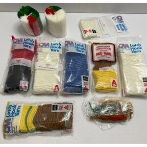 Vintage Latch Hook Rug Yarn Assorted Colors Crafting - NEW (please read)